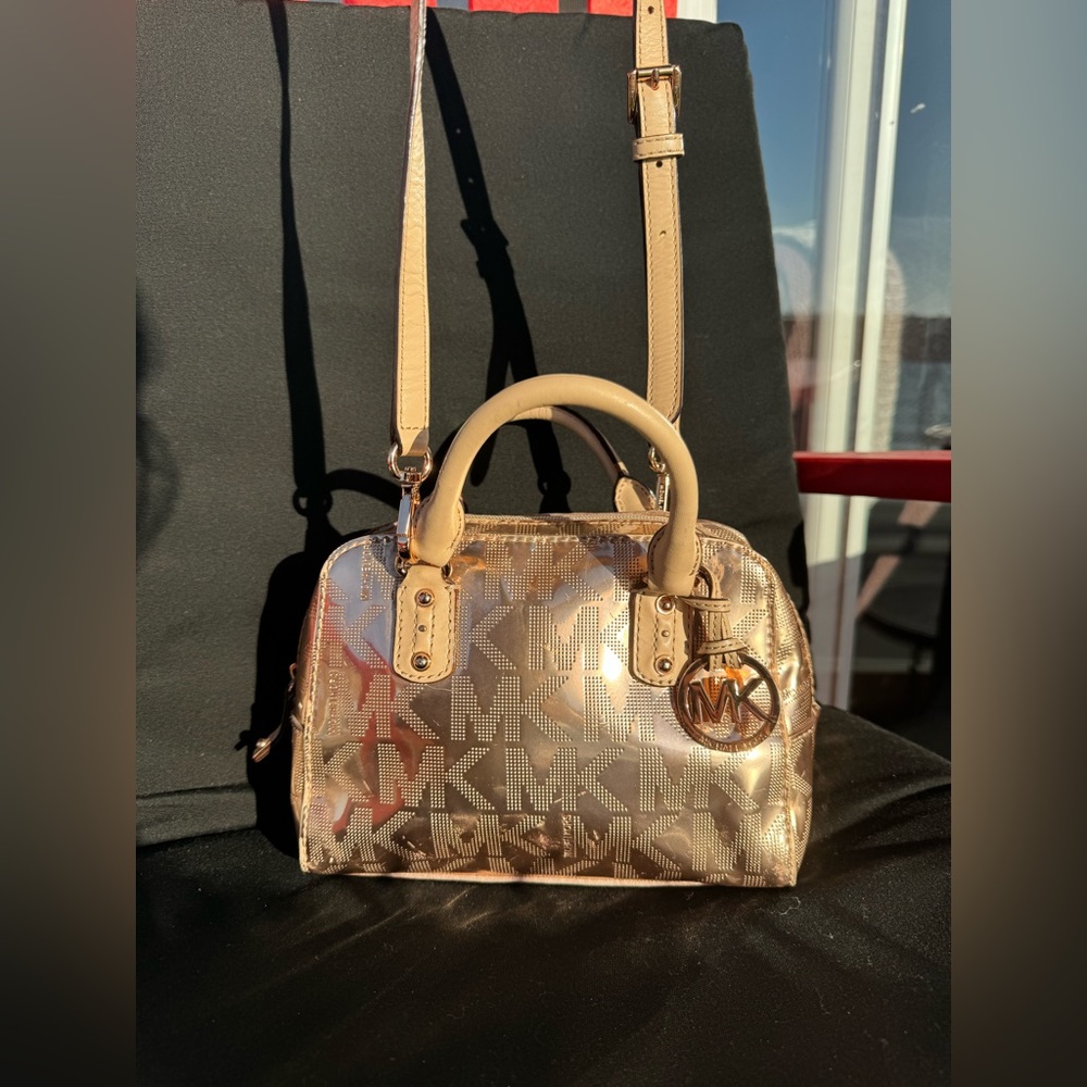 MICHAEL KORS Rose Gold Satchel Bag